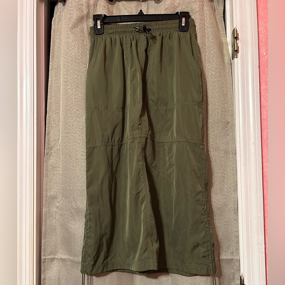 Wild Fable Olive Green Midi Cargo Skirt